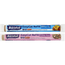 1 x EasyCut Cling Film Refill Roll 35cm x 60m and 1 x EasyCut Foil Refill Roll 30cm x 15m