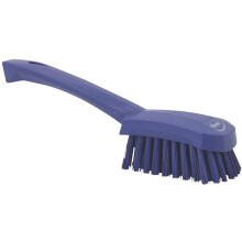 Vikan 41928 Stiff Washing / Scrubbing Hand Brush, Short Handle, 270mm (Purple)