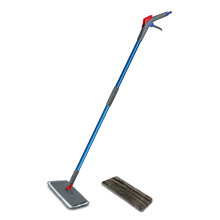 Addis Spray Mop Go Duo Microfibre Flat Floor Mop with Integral Water Tank Handle and Extra Replacement Pad MOB, Blue