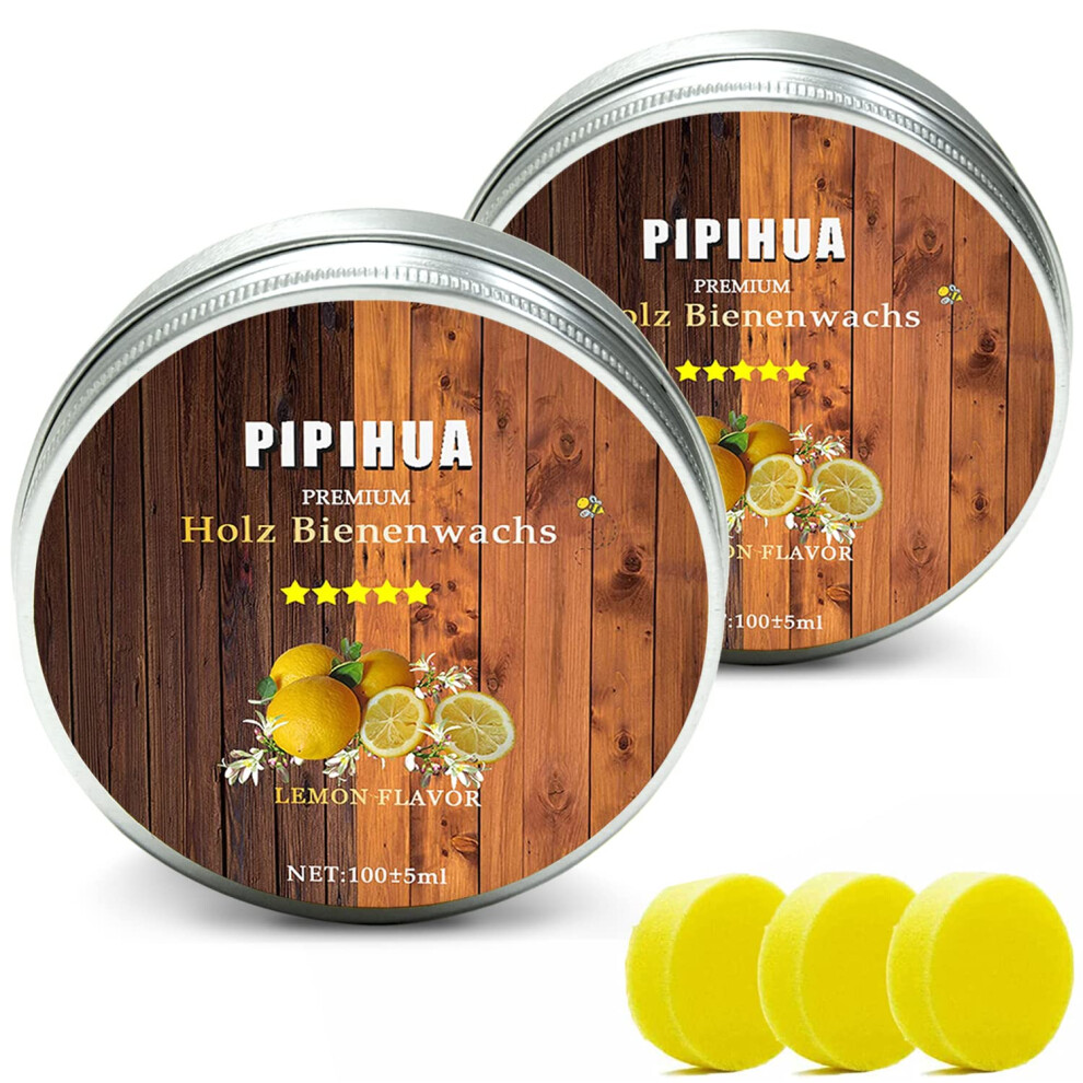 Pipihua Beeswax Polish For Wood, Multi-Purpose Furniture Polish For Waterproofing & Protection, Natural Beeswax Traditional Wax For All Wood Types And 5051221854946