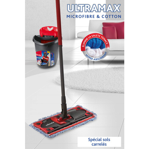Vileda Vileda UltraMax Microfibre and Cotton Complete Mop and Bucket Set 1