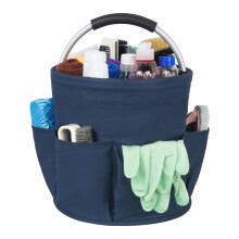 IVODEELA Cleaning Caddy With Handle - Multi-Pocket Large Bag for Cleaning Products - Easy to Clean and Carry Organiser, Blue