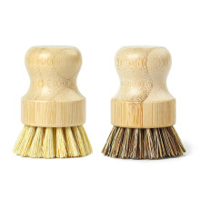 Jungle Culture Plant Based Bamboo Palm Brush Set of 2 ? Kitchen Cleaning Scrubbing Brushes for Washing Dishes, Pots, Pans & Sink ? Zero Waste Firm &