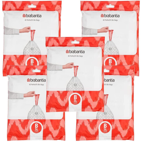 Brabantia Brabantia Bin Liners, Size B, 5 L 3 Pack