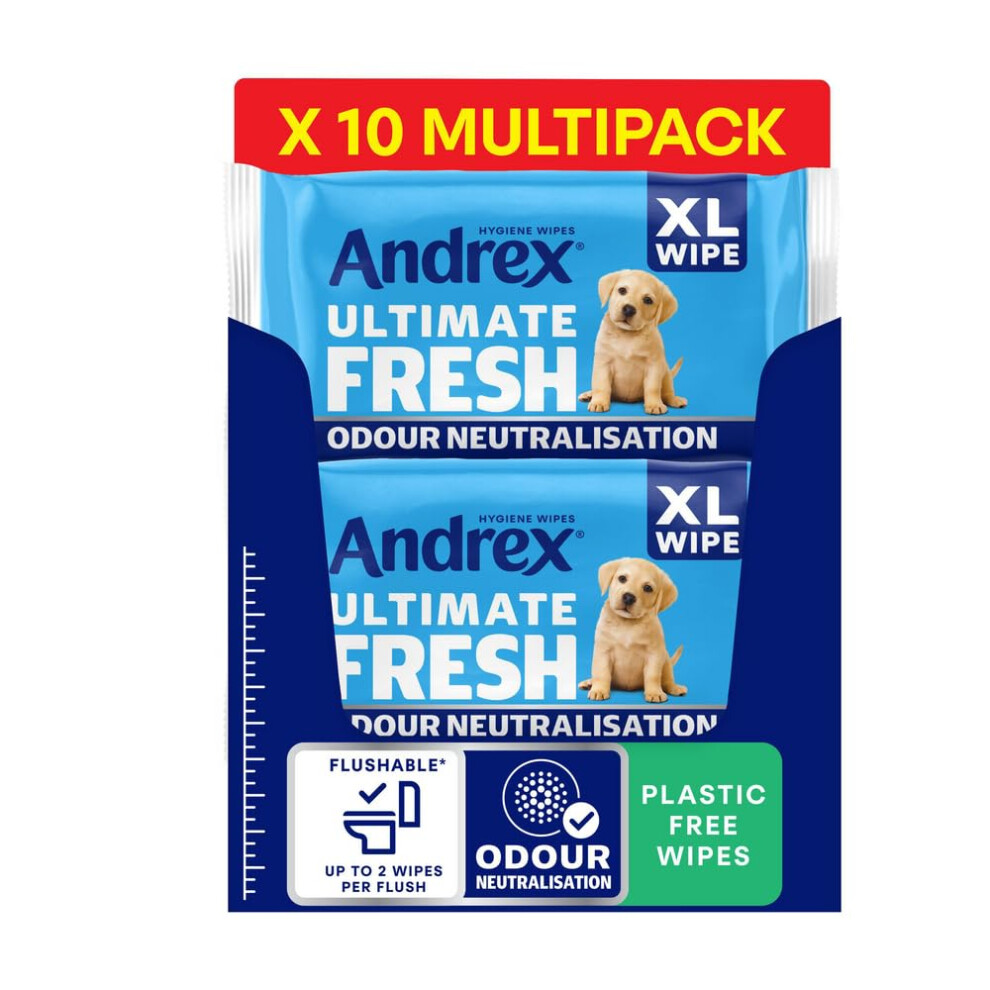 New Andrex Andrex? Ultimate Fresh Xl Incontinence Flushable Hygiene Wipes - Odour Control, Moist Toilet Tissue, 280 Sheets 4513945
