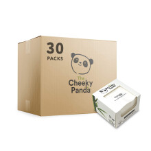 The Cheeky Panda ? Bamboo Cocktail Napkins | Bulk Box of 30 Packs (100 Napkins per Pack, 3000 Napkins, 3-Ply) | Plastic-Free, Home & Bar use, Parties,