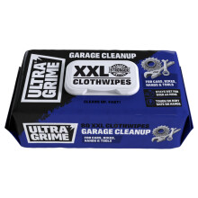 UltraGrime Garage XXL Wipes Heavy Duty 80 Thick Big Wipes - Cleaning Wipes Heavy Duty - Heavy Duty Wipes - Bike Cleaning Wipes - Car Dashboard Cleaner