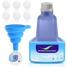 Fenkabs 500 ML Replacement Bottle for Flash Power Spray Mop, Refillable, Leak-Free HDPE Solution Bottle, 17 FL OZ with 6 Sealing Pads and 1 Folding