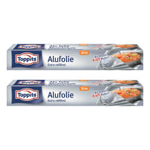 Toppits Double Force Honeycomb Aluminium Foil (2 x 10 m), Extra Tear-Resistant