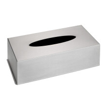 Wenko 16874100 Box for Cosmetic tissues, Metal Stainless Steel, 25 x 8 x 12 cm, Satinised
