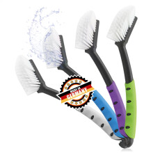 COM-FOUR? 4x dishwashing tool - kitchen cleaner with robust nylon bristles - dish scrubber 29 cm length - washing-up utensil made of plastic - "MADE