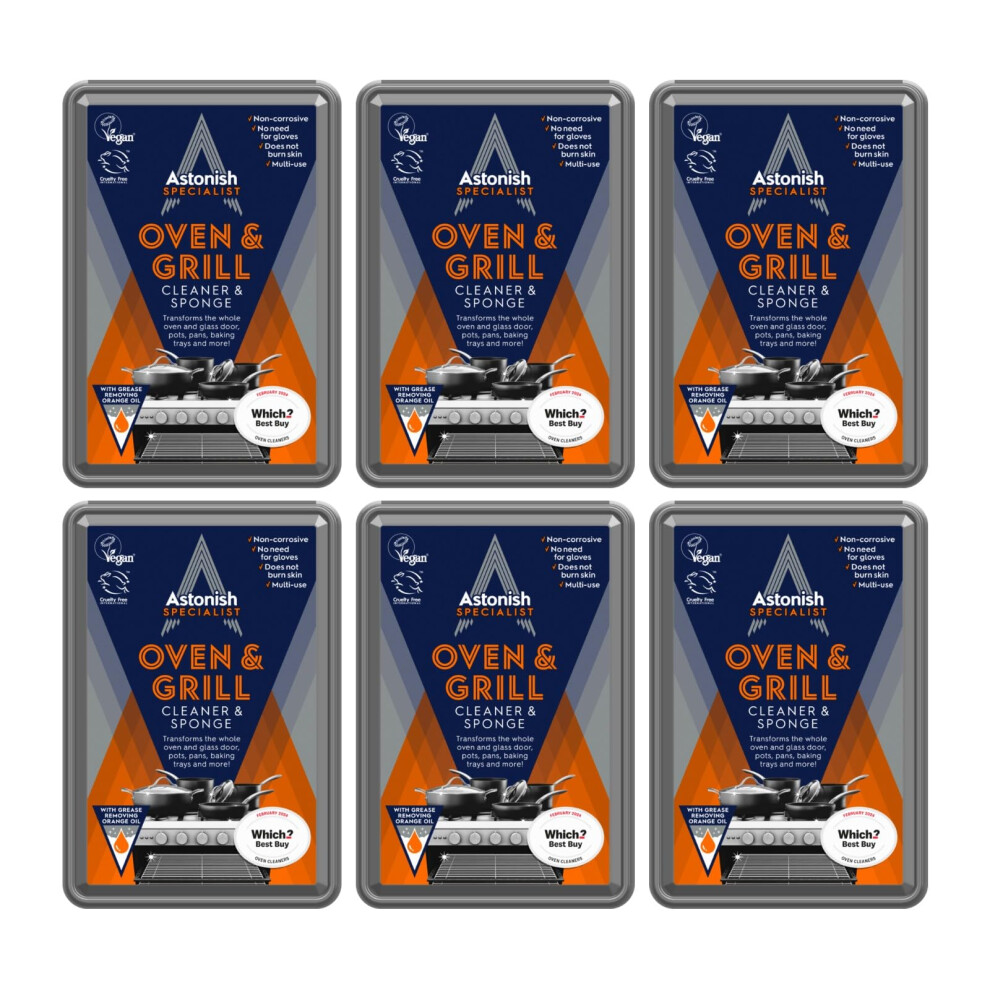 Astonish Specialist Oven & Grill Cleaner & Sponge 6 X 250G