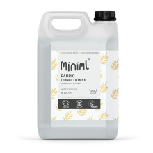 Miniml Natural Fabric Softener & Conditioner 5L Refill - Wild Jasmine & Vanilla Scented Natural Fabric Softener for Sensitive Skin - 100% Vegan &