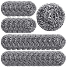 100 Pcs Stainless Steel Sponges Scrubbing Scouring Pad, Stainless Steel Scrubber Kitchen Scrubbers for Dishes Household Surfaces Scouring Pads for