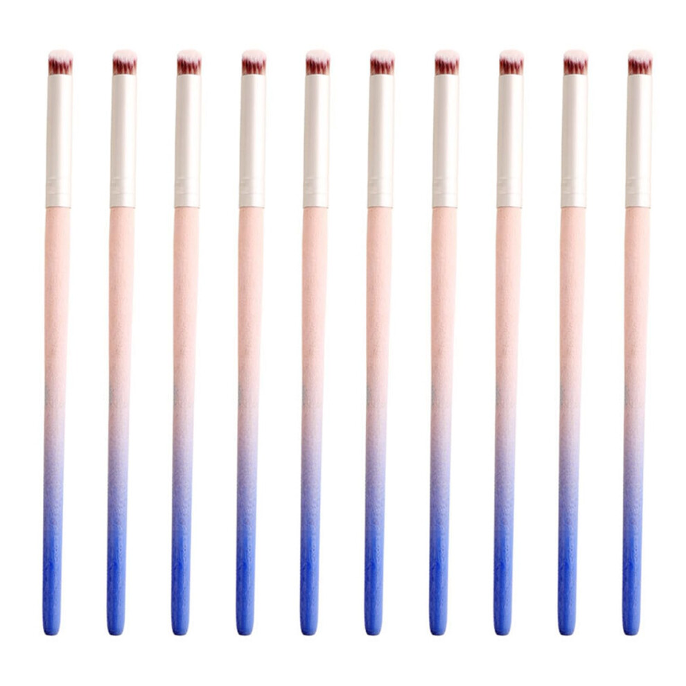10pcs Ombre Nail Brush Set for Gel Nails Gradient Nail Art with Wooden Handle and Multiple Sizes