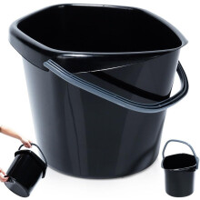 Plastic Cleaning Bucket 5 L Black
