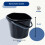 Plastic Cleaning Bucket 5 L Black 2