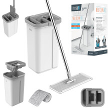 Teesa New Clean Cleaning Mop, Microfibre Plastic, Grey (Grey Chin? 14), 5.7 L