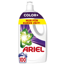 Ariel Colour+ Liquid Detergent, 100 Washes, Powerful Stain Removal in Just 1 Wash, Even on Cold Wash Cycles