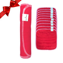 love our planet 10 Reusable Unpaper Towels, Eco Friendly Kitchen Paper Roll, Natural Cleaning Cloths, (Red Only)