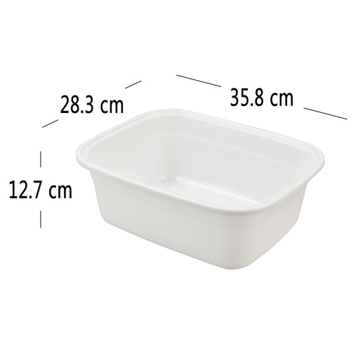 Buyitt 12 L Plastic Washing Up Bowl, Rectangular Dish Tub, Colored Dishpan Basin, 4 Packs 1