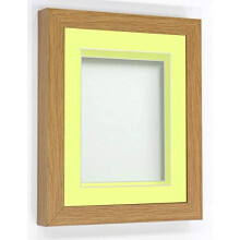 Rickman Box Frame Beech with Lemon Bon Bon Mount, 24x18 for 18x12 inch