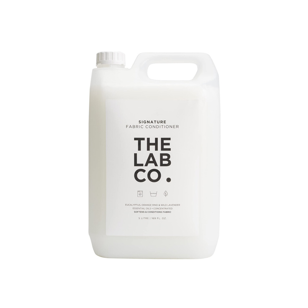 The Lab Co. Signature Laundry Fabric Conditioner 5 Litre Plant Based. Non-Toxic. Non-Bio. Fragranced With And Rind. For Up To 320 Lavender/Orange
