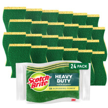 Scotch-Brite Heavy Duty Scrub Sponges, for Washing Dishes and Cleaning Kitchen, 24 Scrub Sponges