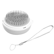 Escova de Banho para Animais de Estimação em Silicone Macio com Dispensador de Shampoo, Escova de Higiene com Cabo Antiderrapante e Ferramenta de