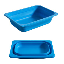 Asweets 2 Pack Storage Bins, Collapsible Plastic Basket, Washing Up Bowl Set, Space Saving & Portable Storage Organizer for Kitchen Bathroom, 1 Large