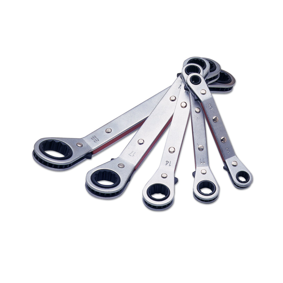 Laser 1750 Ratchet Ring Spanner Set 5Pc 5051221882963