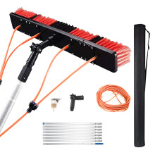 Photovoltaic Panel Cleaning Tool, 5~10M Adjustable Window Cleaning Pole, Water Fed Telescopic Brush, Solar Panel Spray Washer, Cleaning Broom with