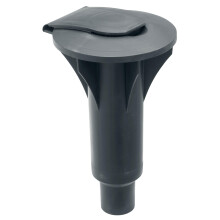 Brabantia 296789 Concrete Tube With Handy Closure Cap Sturdy, Weather Resistant Plastic, Black, 45 mm