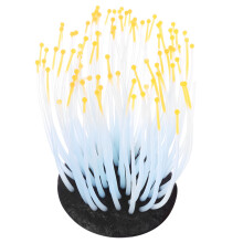 Glödande akvariedekorationer i silikon, akvariedekorationer, giftfritt, mjukt material, säkert för fisk, med realistisk korallrevdesign som lyser