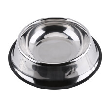 Hundskål i rostfritt stål med halkfri gummibas, matskål för husdjur, vattenskål, diskmaskinssäker, halkfri design, spegelblank finish, luktfri,