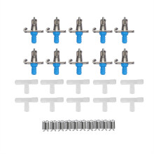 Abreuvoir à tétine en acier inoxydable pour lapins, système d'abreuvement automatique durable avec double ressort, sans fuite, facile à