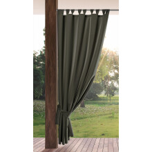Eurofirany GARDEN Outdoor Curtain with Tab Top - 1 pc. Velcro Fastener, Sun Protection, Privacy Screen, Windproof, Waterproof Curtain for Patio,