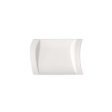 Villeroy & Boch - NewWave Side Dish, Porcelain Plate for Starters and Desserts, Rectangular, Dishwasher and Microwave Safe, White, 21 x 15 cm