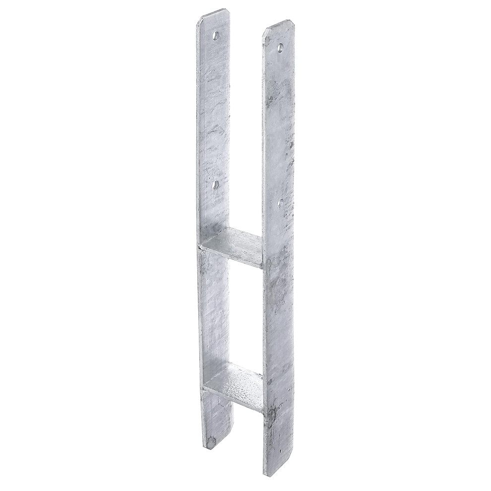 Gah-Alberts 213817 Fence Post Holder H-Shaped Hot-Dip Galvanised Width 81 Mm Total Height 600 Mm 5051221894874