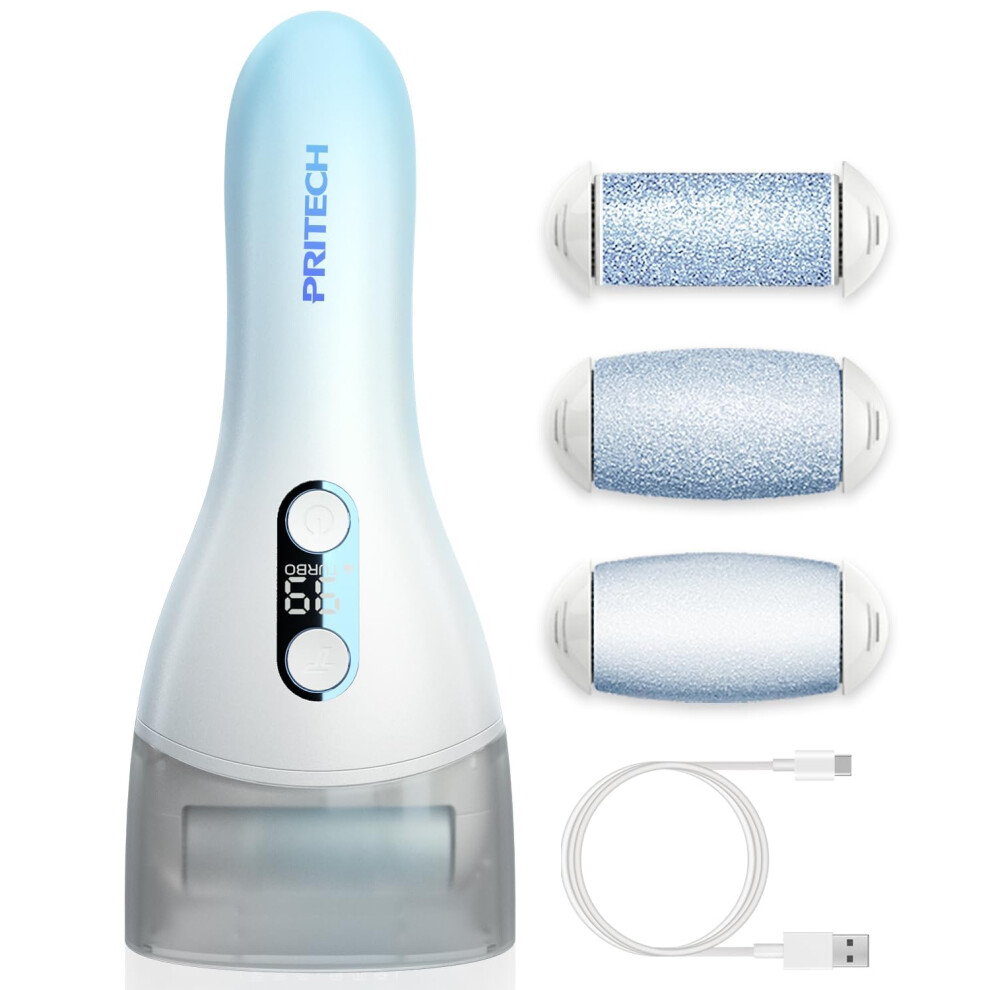 Electric Callus Remover for Feet with Turbo Speed Boost, IPX7 Waterproof Rechargeable Foot File