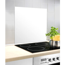FALKE Glass Back Panel, White Splash Guard, Tempered, 0 x 70 x 60 cm