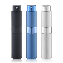Lulupack 10 ml Perfume Atomiser, Cologne Water Travel Spray Bottle, Refillable Portable Atomiser (3 Pieces, Black, Silver, Blue)