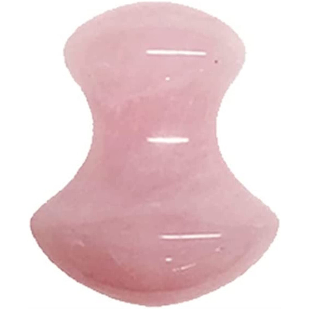 Rose Quartz Jade Roller and Gua Sha Set for Face Massage, Cooling Crystal Skincare Tool