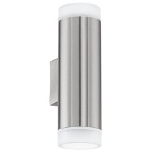 Eglo 92736 RIGA LED Exterior Wall Light in Stainless Steel, 6,5 x 20,5 cm