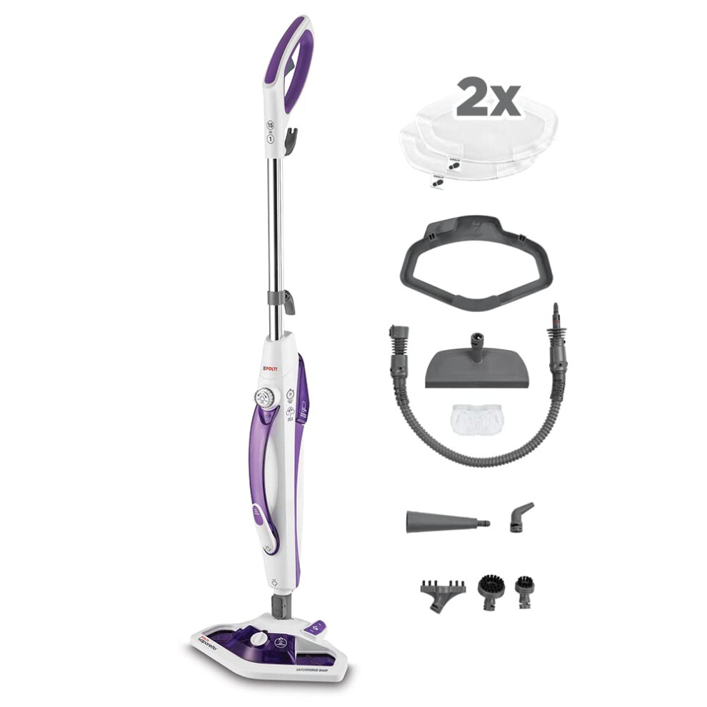 Polti Vaporetto Sv440_double 2- In-1 Steam Mop With Handheld Cleaner, Vaporforce Brush, 11 Accessories