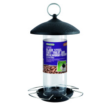 Gardman Black Steel Suet Treat and Mealworm Bird Feeder