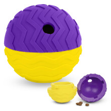 Brightkins Tough & Tumble 2-piece Texture Ball Large, Puppy Essentials, Dog Birthday Treat Pouch Gifts, Training Dog Accessories, Enrichment