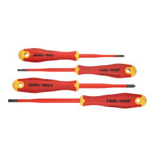Felo 0715762741 E-Slim Insulated Screwdriver Set, Slotted & Phillips (4 Piece)