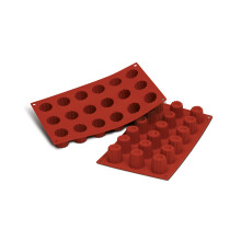 Silikomart | SF033 Silicone Mould for MINI CANNEL? Monoportions, non-stick, 18 Monoportions, Pack of 1 Cake Mould, ? 35 h 35 mm, Made in Italy