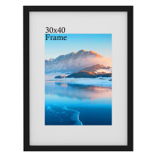 DTXDTech 30x40 cm Black Wooden Frame, 12x16 inch Picture Frame with Plexiglass, Wall-Mounted Poster Frame, Perfect for Home Decor & Gifting